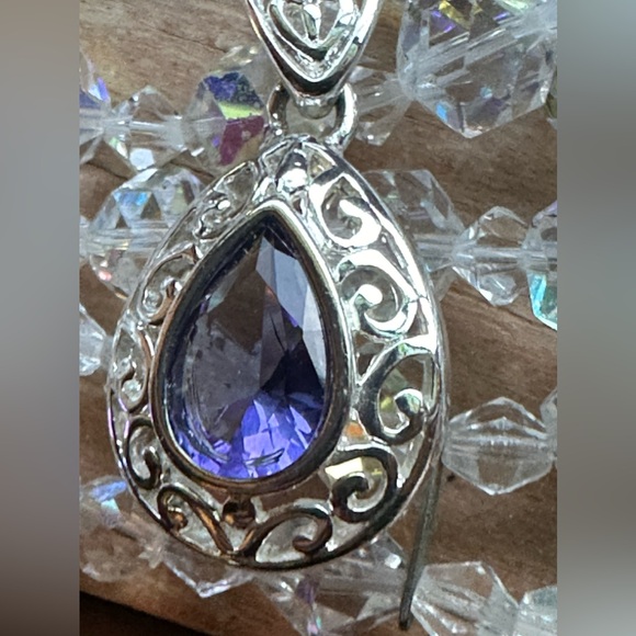 Sterling Silver and Iolite pear Shaped Pendant. - Picture 2 of 7